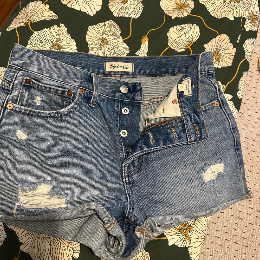 Madewell Relaxed Blue Denim Shorts
